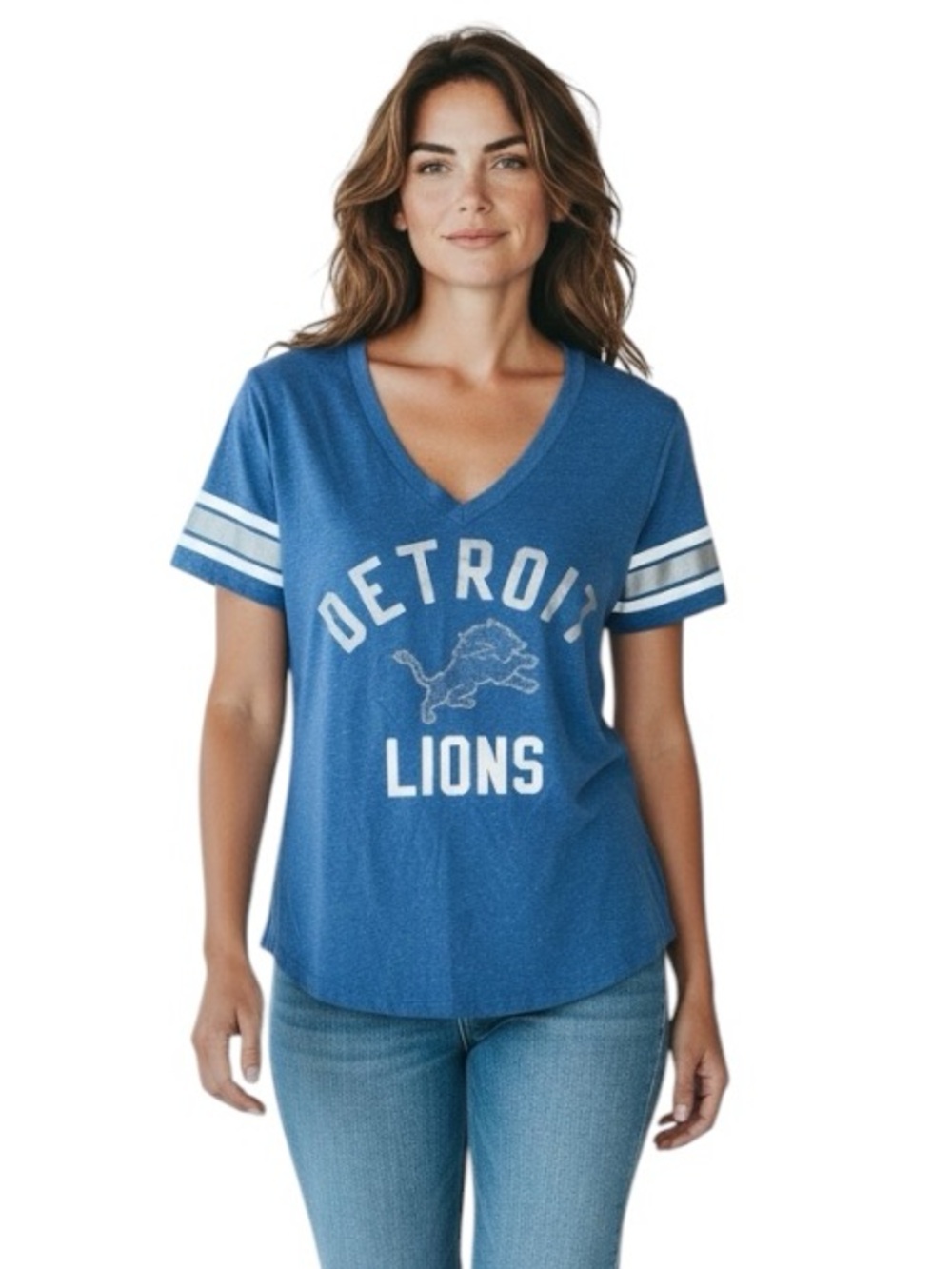 NFL Detroit Lions Short Sleeve Bedazzled Tshirt